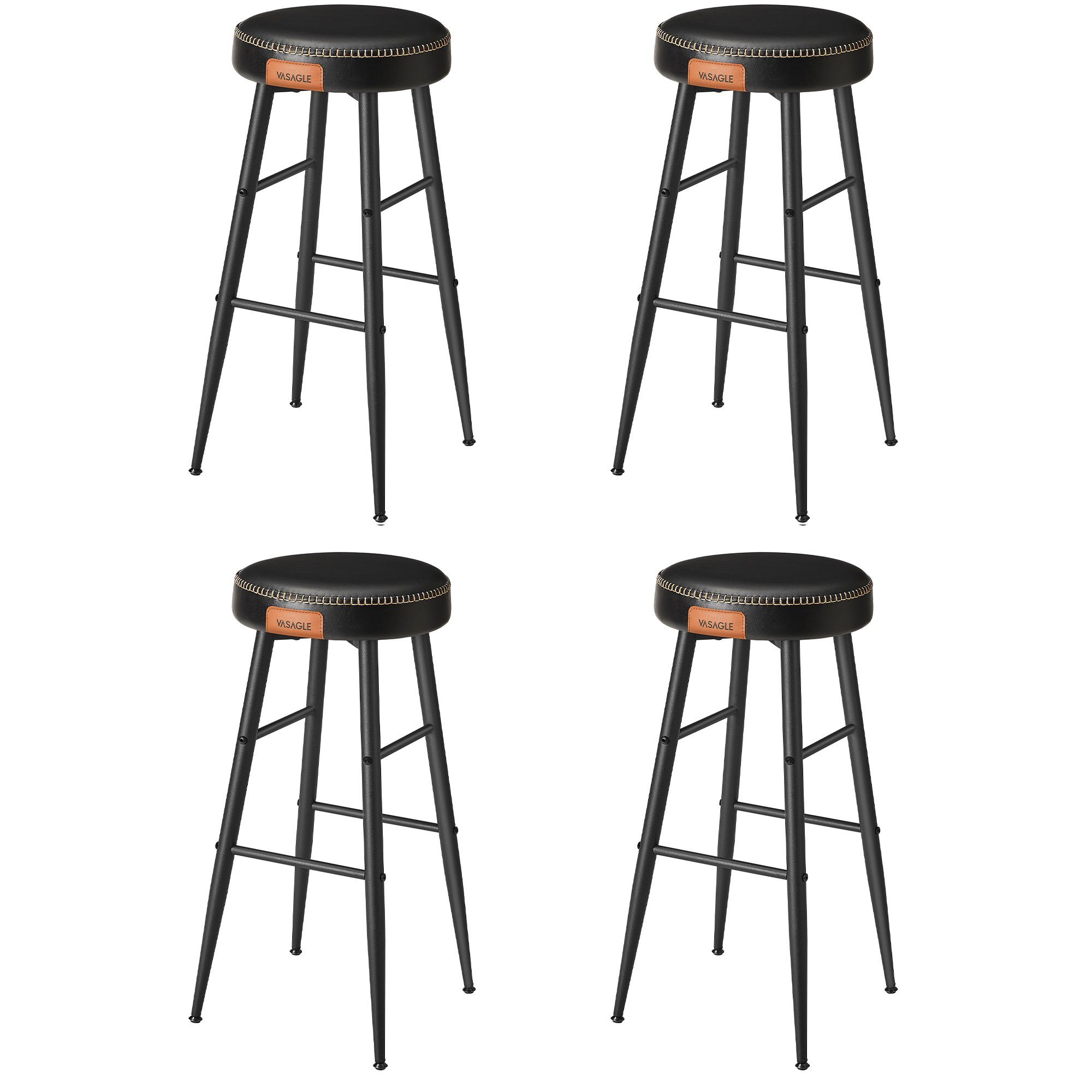 VASAGLE Barhocker (4 St), Kunstleder, 120kg günstig online kaufen