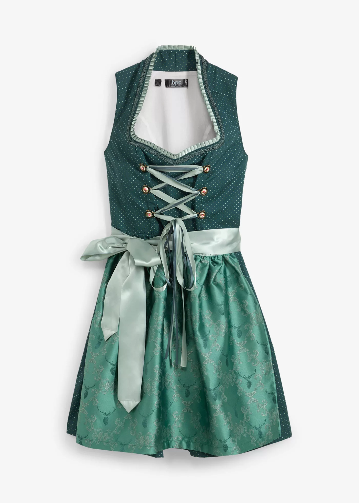 Dirndl mit Stehkragen, knieumspielend (2-tlg. Set) günstig online kaufen