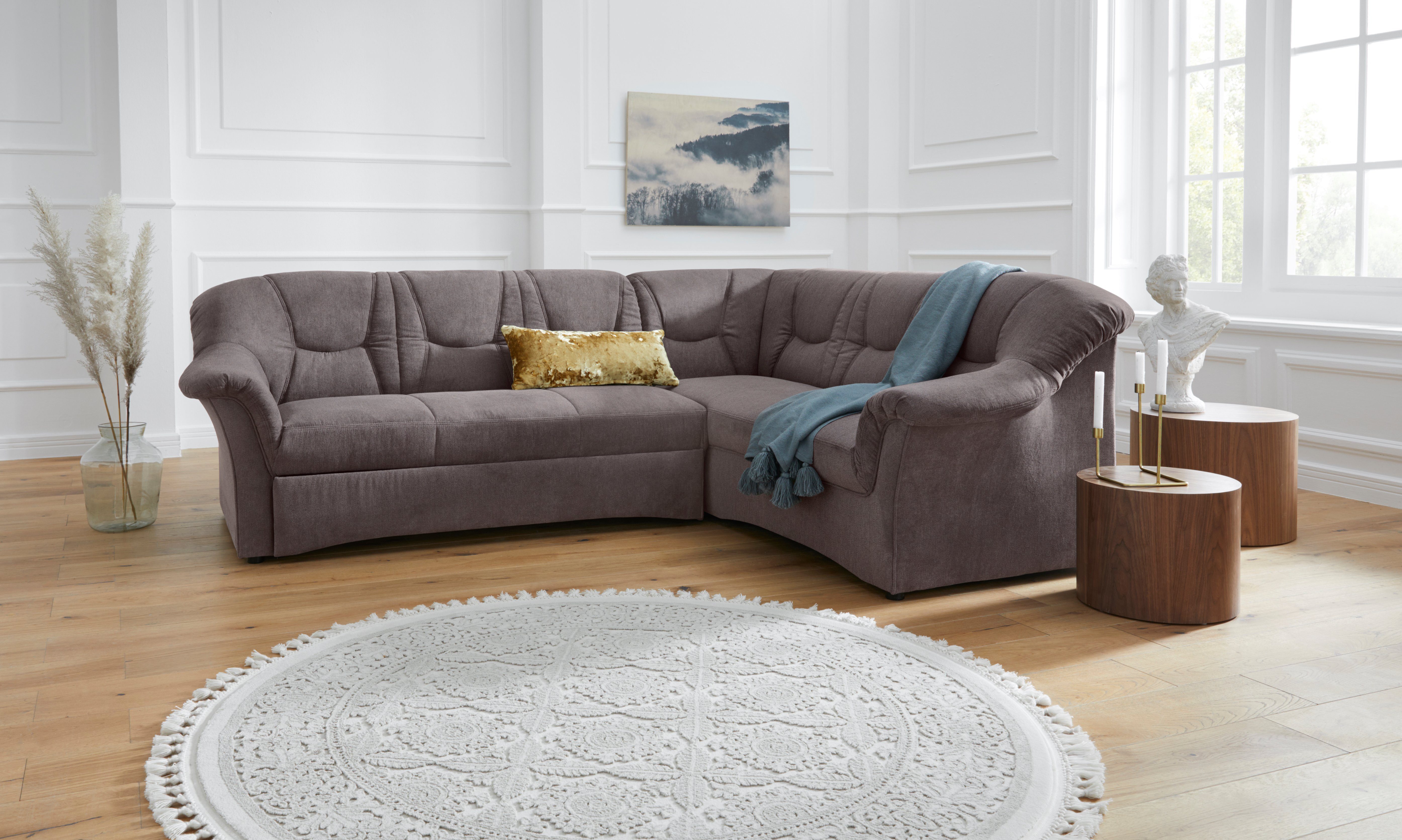 DOMO collection Ecksofa "Sarafina zeitlos und komfortabel, optional mit Fed günstig online kaufen
