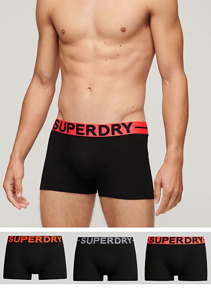 Superdry 3-er Set Trunks Schwarz, Grau & Orange günstig online kaufen