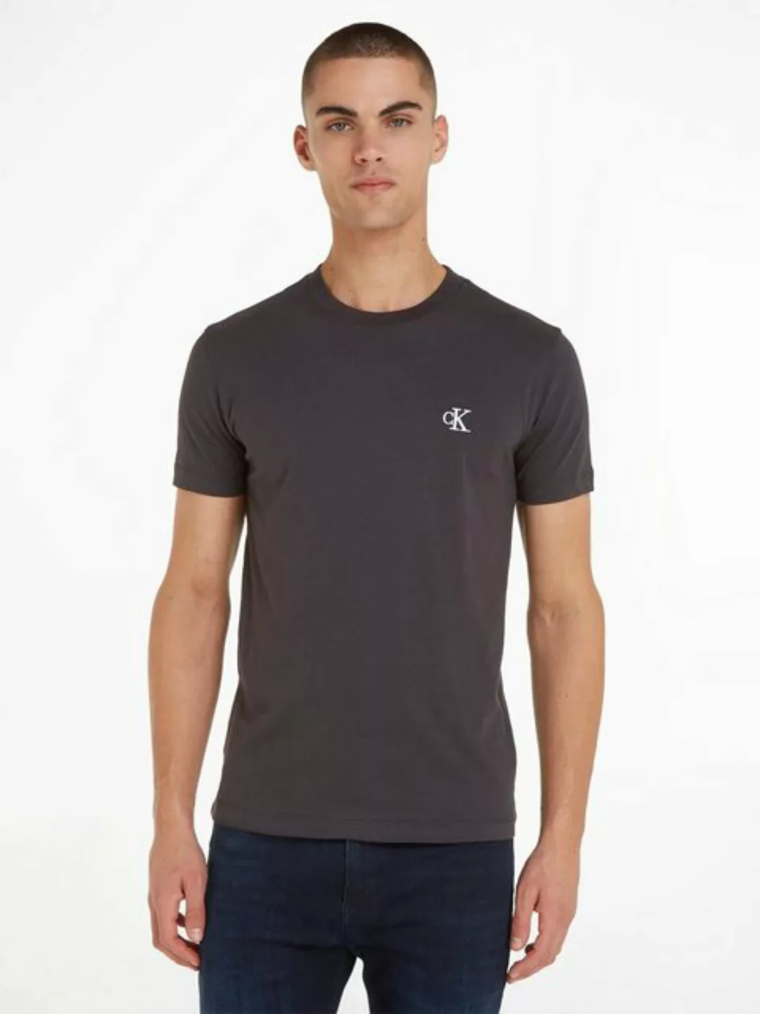 Calvin Klein Jeans T-Shirt CK ESSENTIAL SLIM TEE mit Logo-Stickerei günstig online kaufen