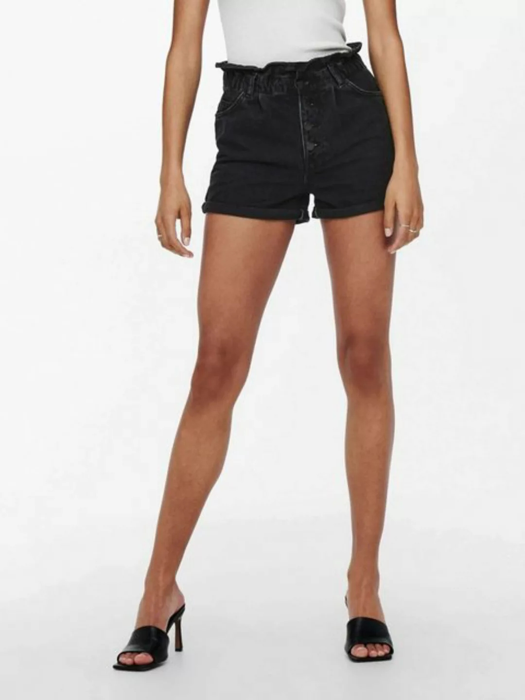 Only Damen Jeans Short ONLCUBA LIFE PAPERBAG günstig online kaufen