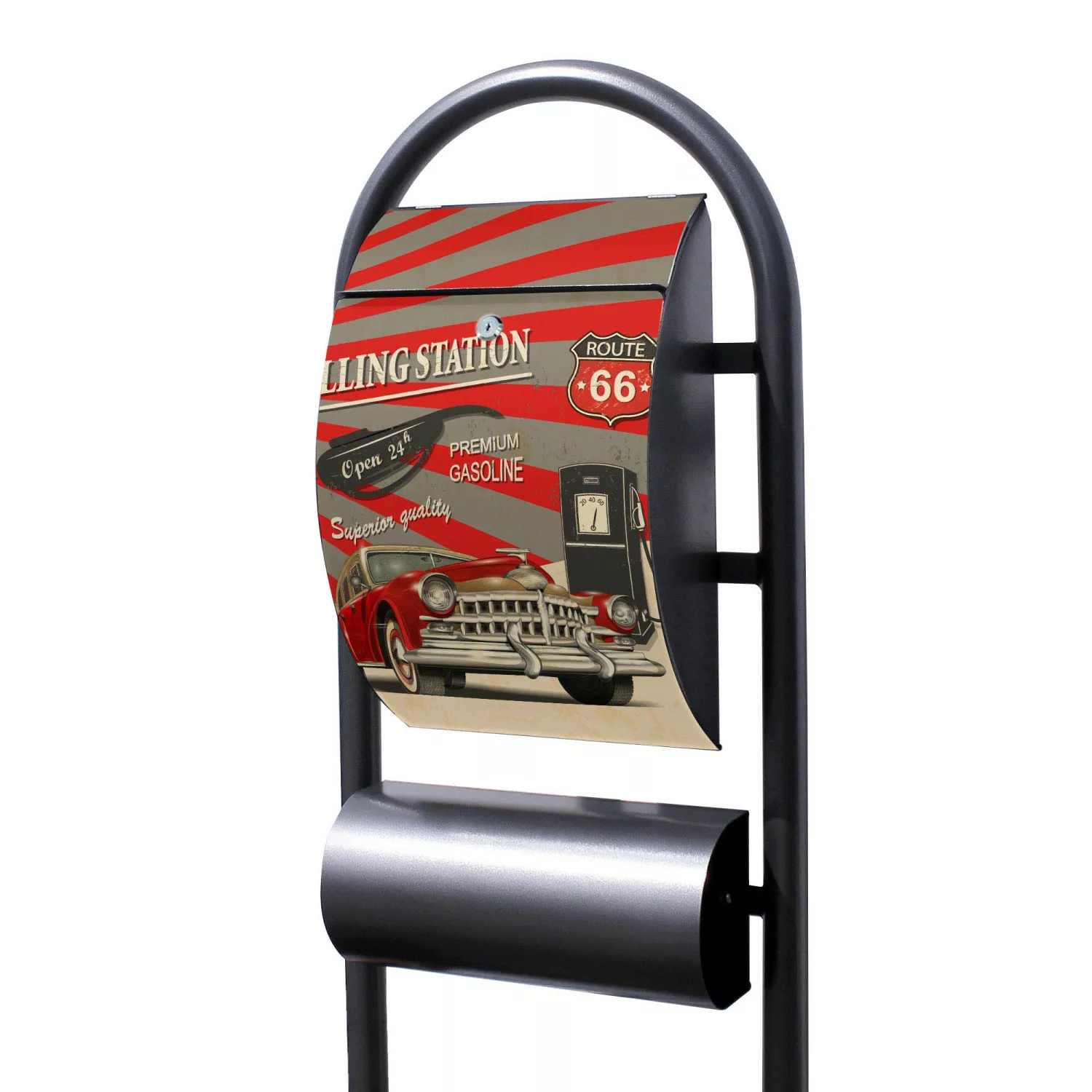 Banjado Standbriefkasten Hammerschlag Optik Größe 150x47x22cm Postkasten Fr günstig online kaufen