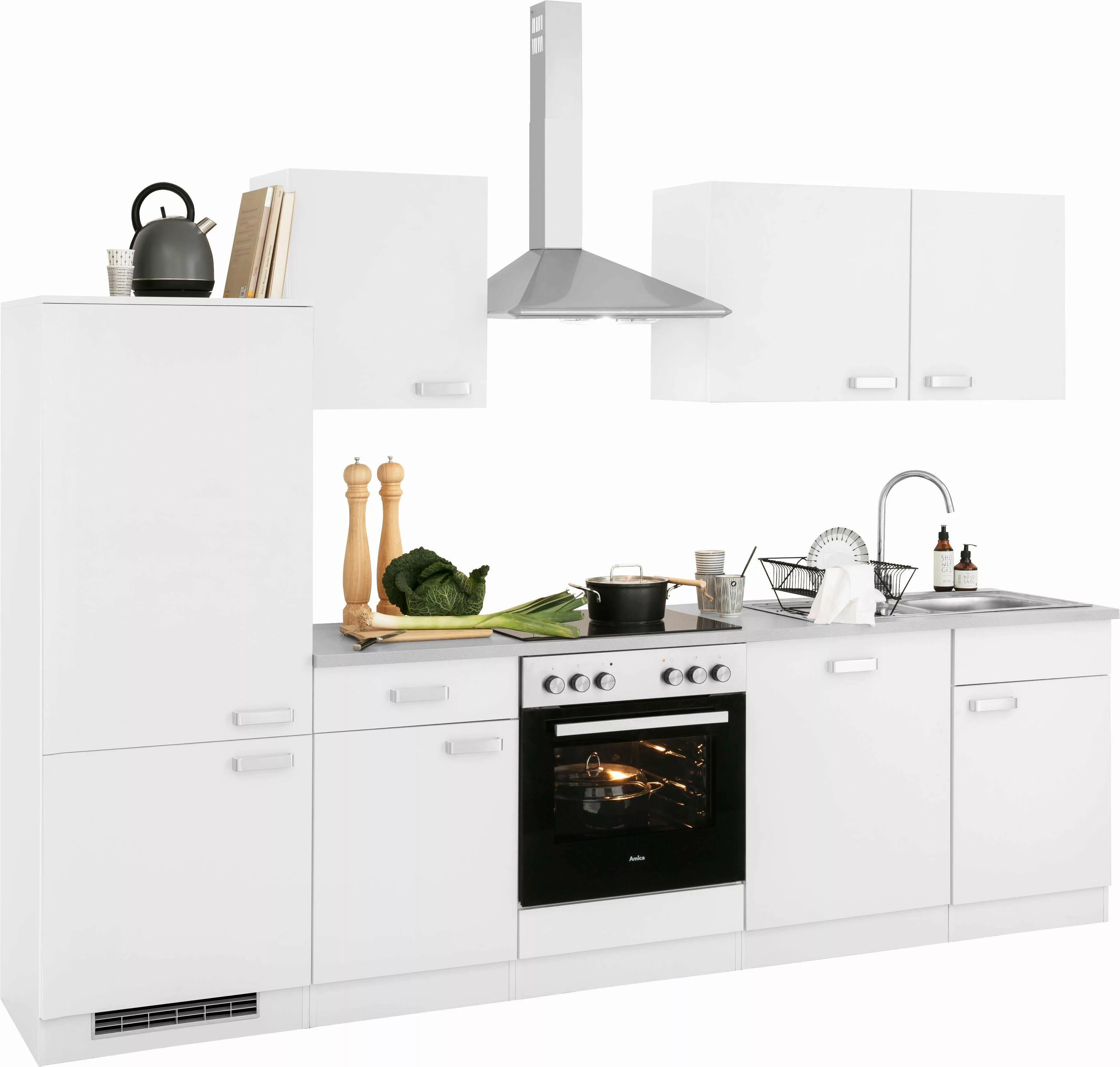 wiho Küchen Küchenzeile "Husum", ohne E-Geräte, Breite 280 cm günstig online kaufen