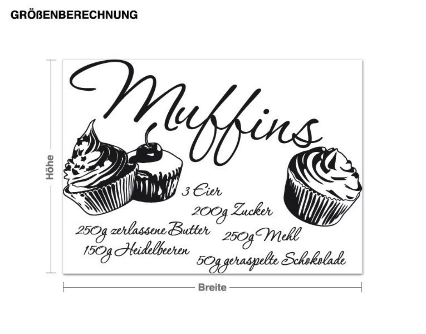 Wandtattoo Küchenspruch Muffins günstig online kaufen