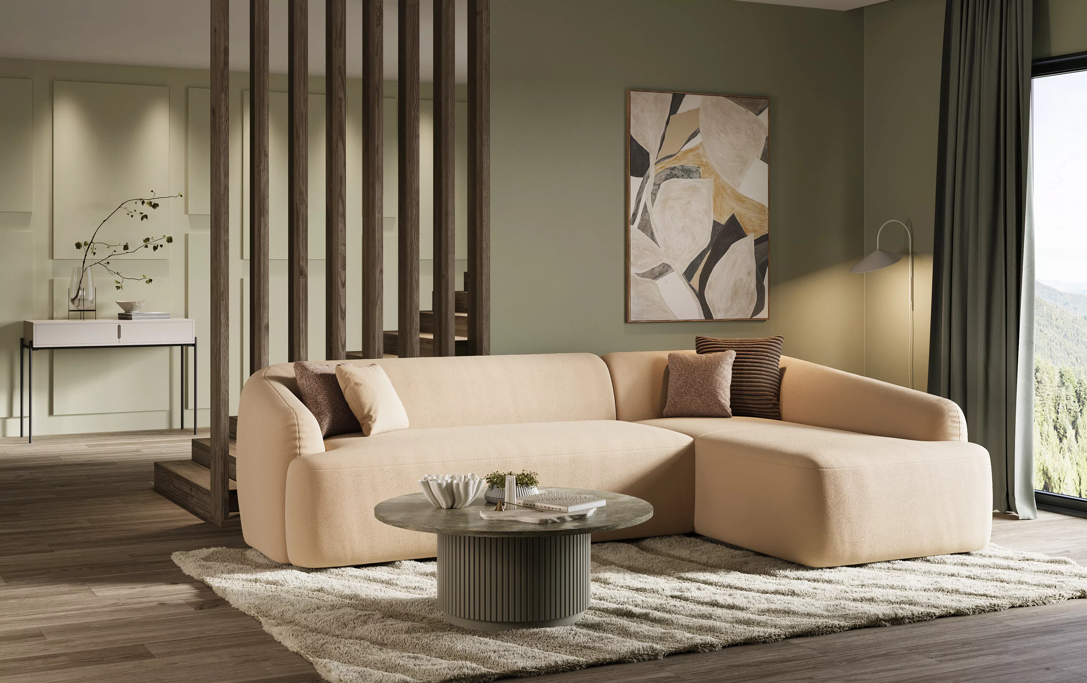 INOSIGN Ecksofa »Nergal, organisches Design, Breite 296cm, L-Form«, Moderne günstig online kaufen