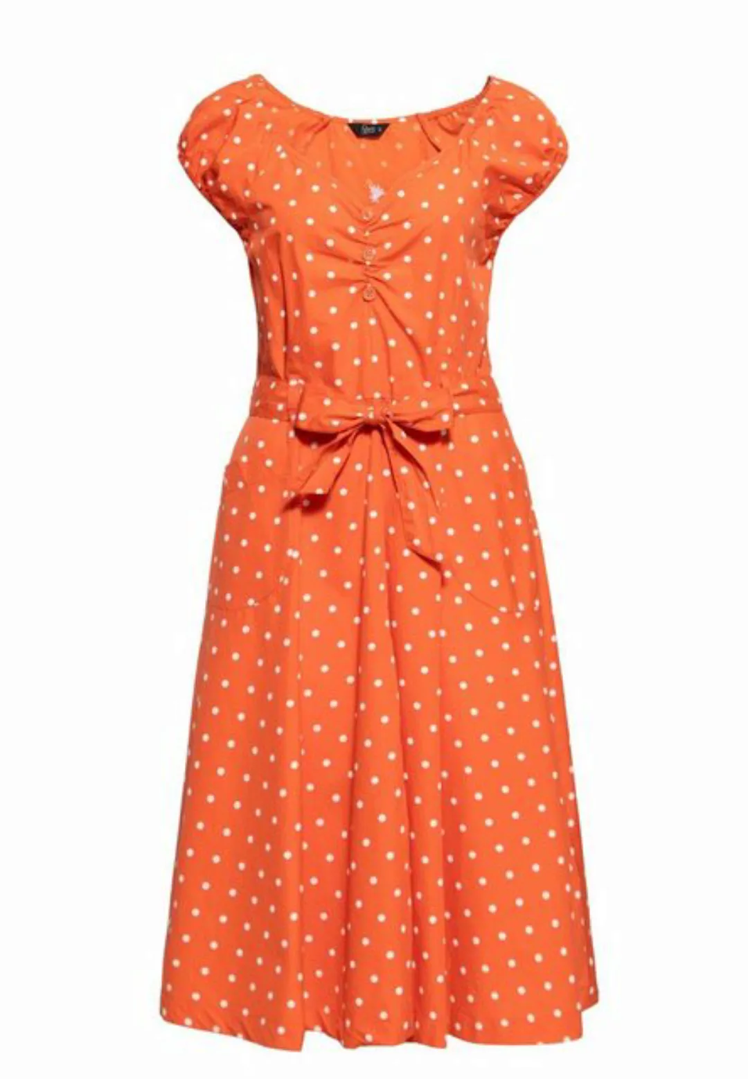 QueenKerosin Sommerkleid Mit Polka Dots All-over-Print günstig online kaufen