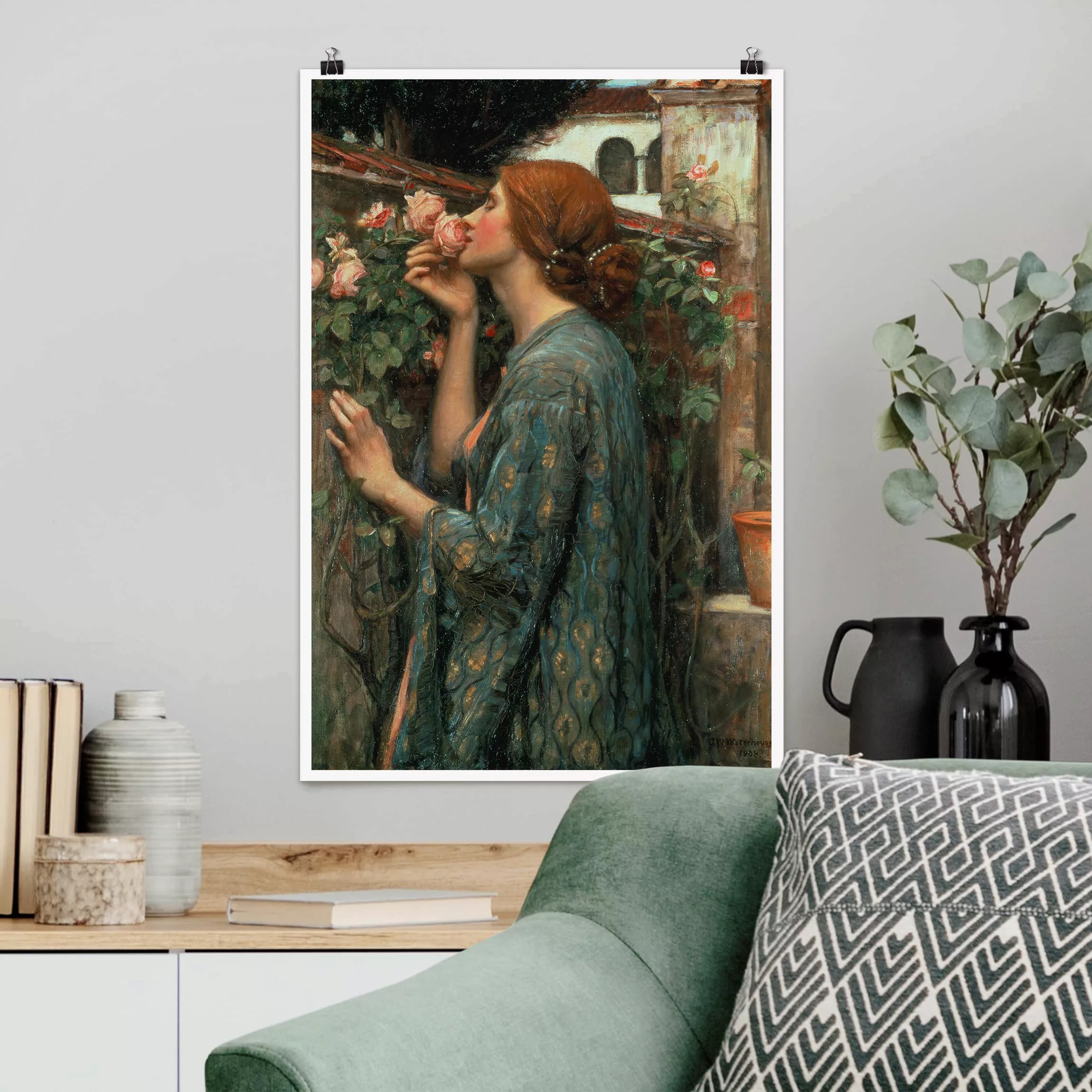 Poster Kunstdruck - Hochformat John William Waterhouse - Die Seele der Rose günstig online kaufen