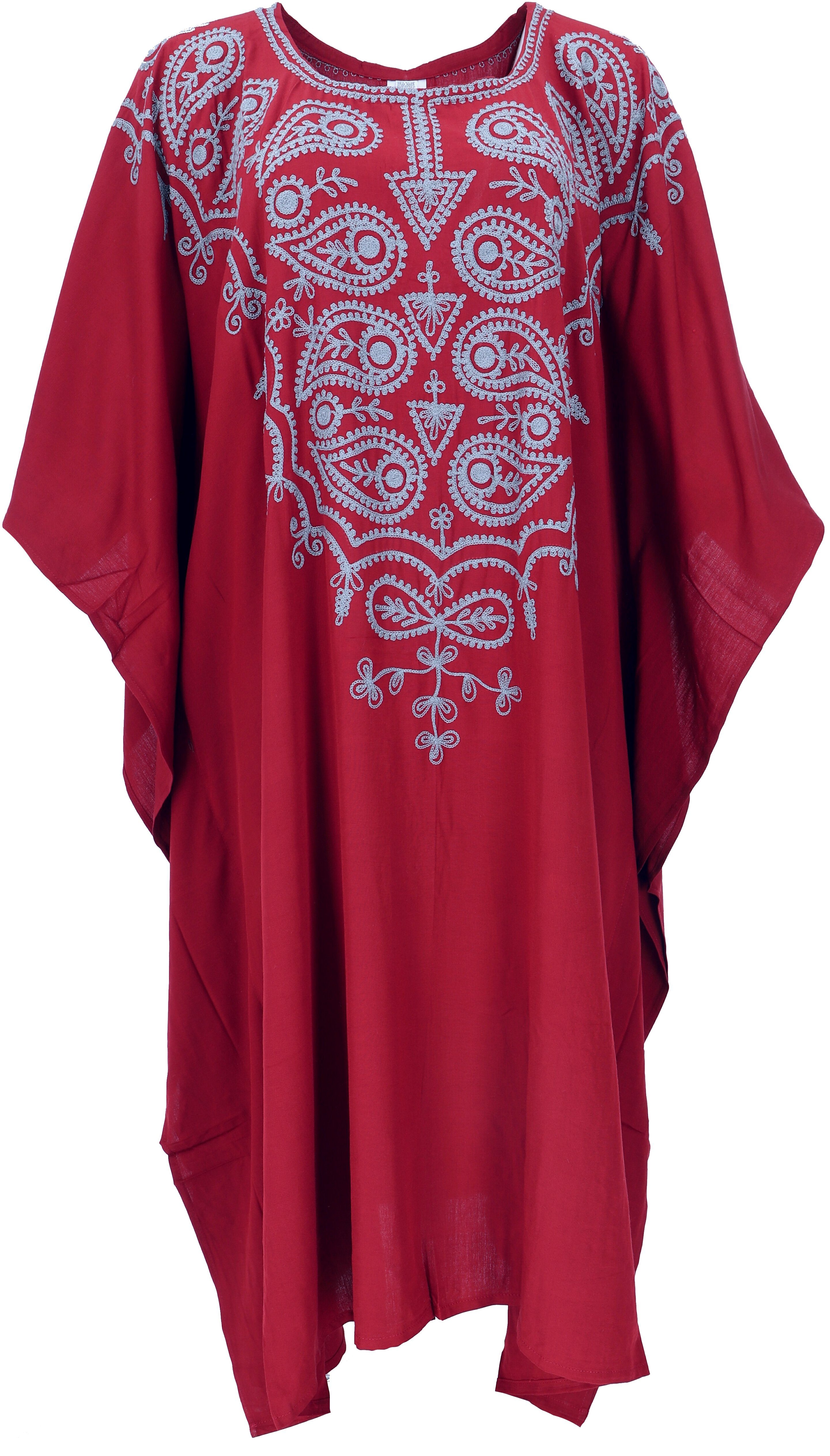Guru-Shop Midikleid Mittellanger bestickter Boho Kaftan, günstig online kaufen