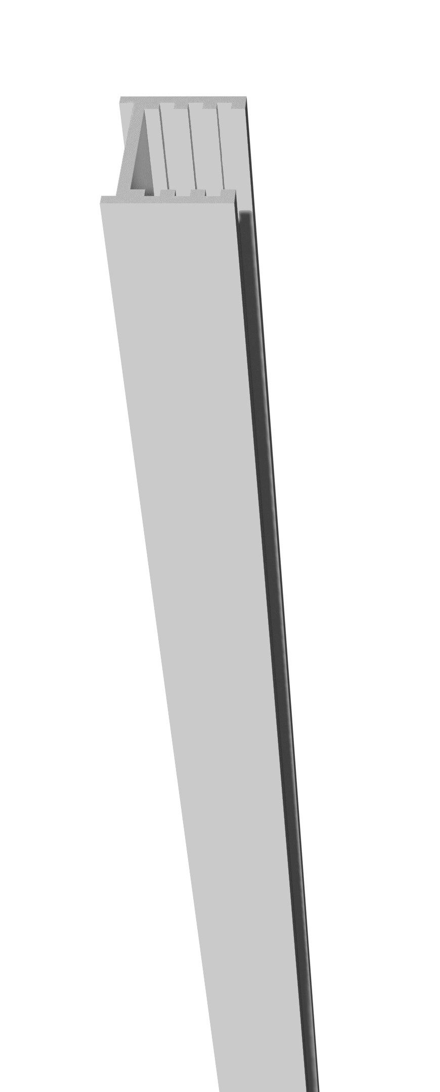 GartenLand Wandpfosten Aluminium für WPC Steckzäune 200 cm Silber günstig online kaufen