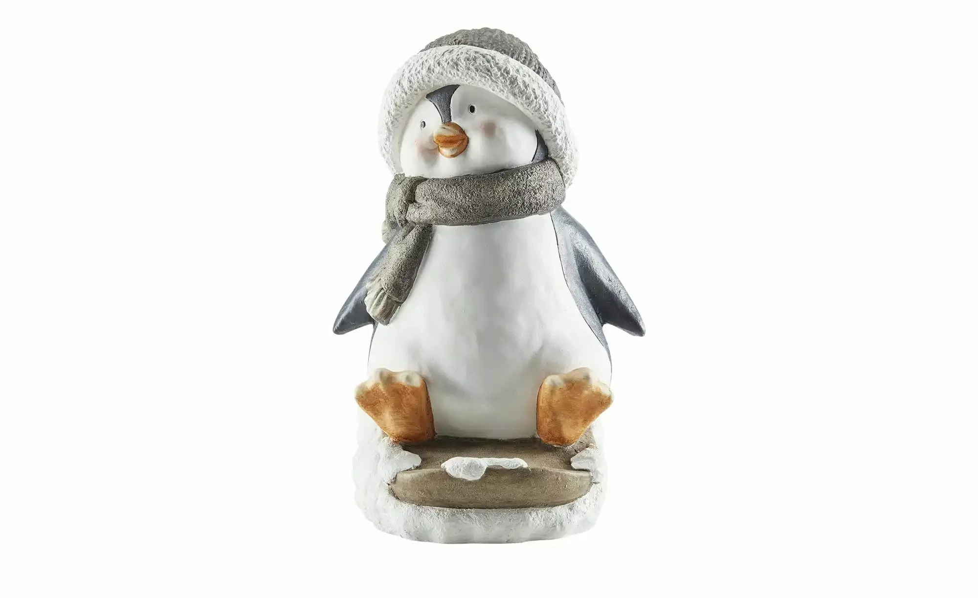 HOME STORY Deko Pinguin mit Schlitten ¦ mehrfarbig ¦ Magnesia ¦ Maße (cm): günstig online kaufen