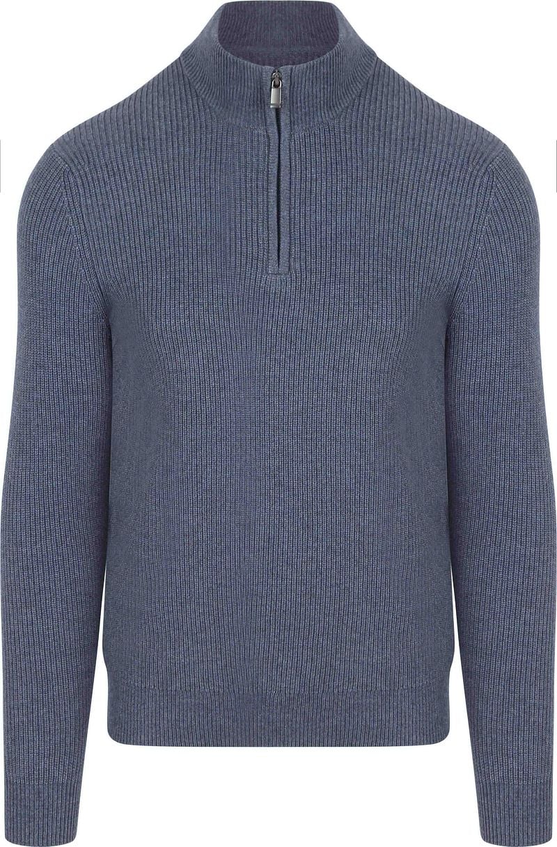 Suitable Half Zip Wool Blend Pullover Dunkelblau - Größe XL günstig online kaufen