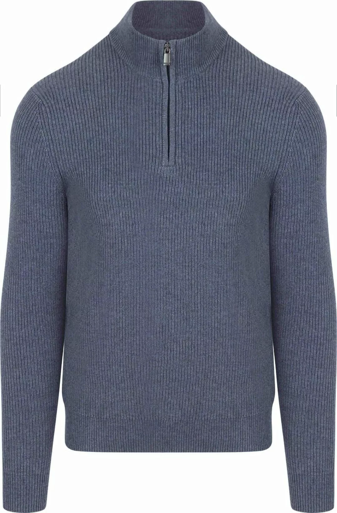 Suitable Half Zip Wool Blend Pullover Dunkelblau - Größe M günstig online kaufen