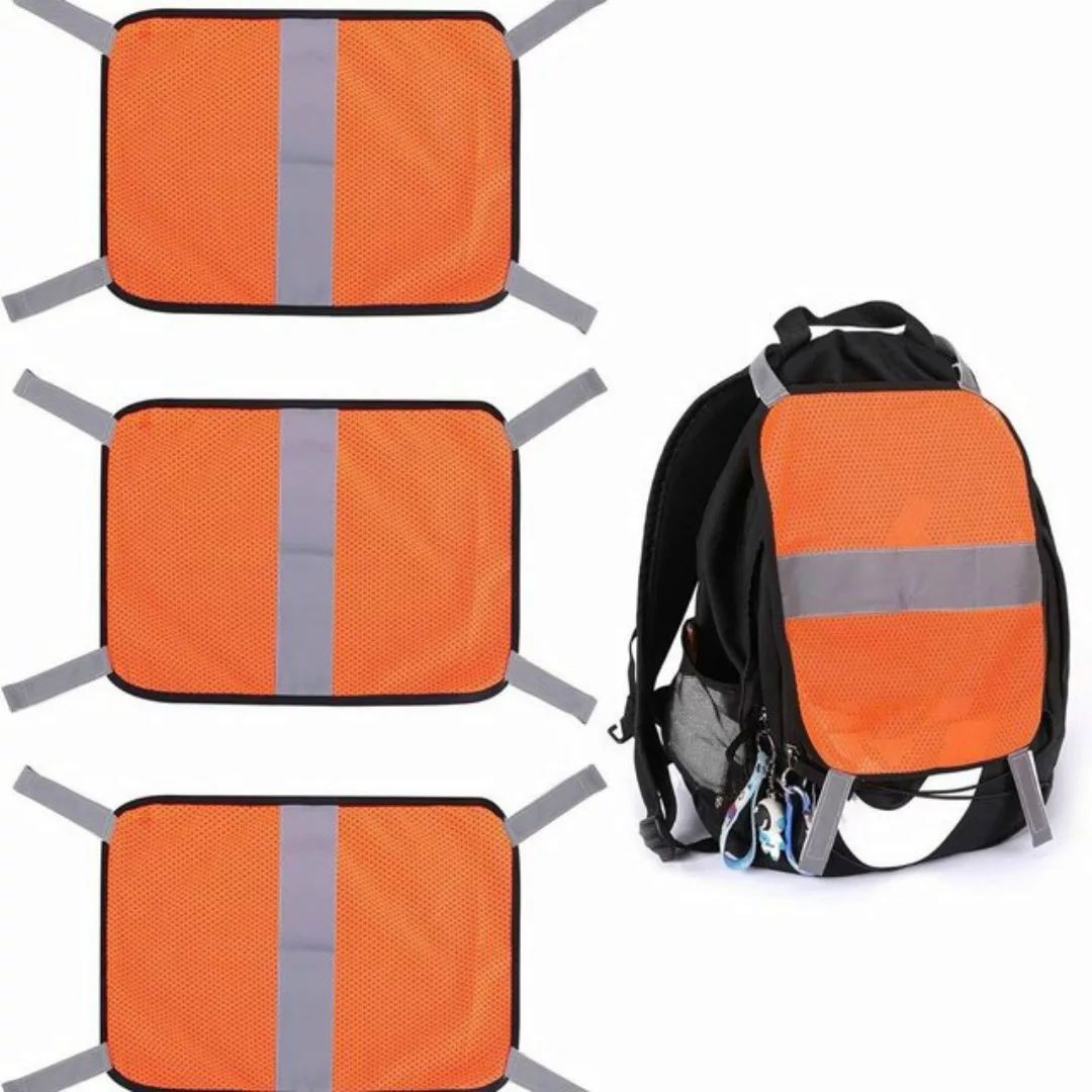 Zoclack Warnweste Orange Sicherheits Mesh, 3-St Reflektorweste 22 x 50 cm günstig online kaufen