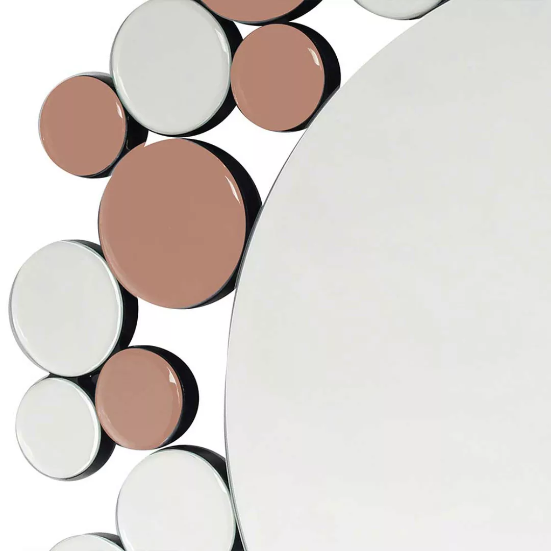 Design Spiegel in Silberfarben und Rosegold rund günstig online kaufen