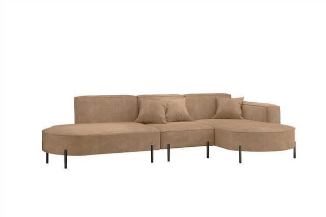 Fun Möbel Ecksofa Sofa VALENCIA mit Ottomane in Stoff Noel, Ottomane Links günstig online kaufen