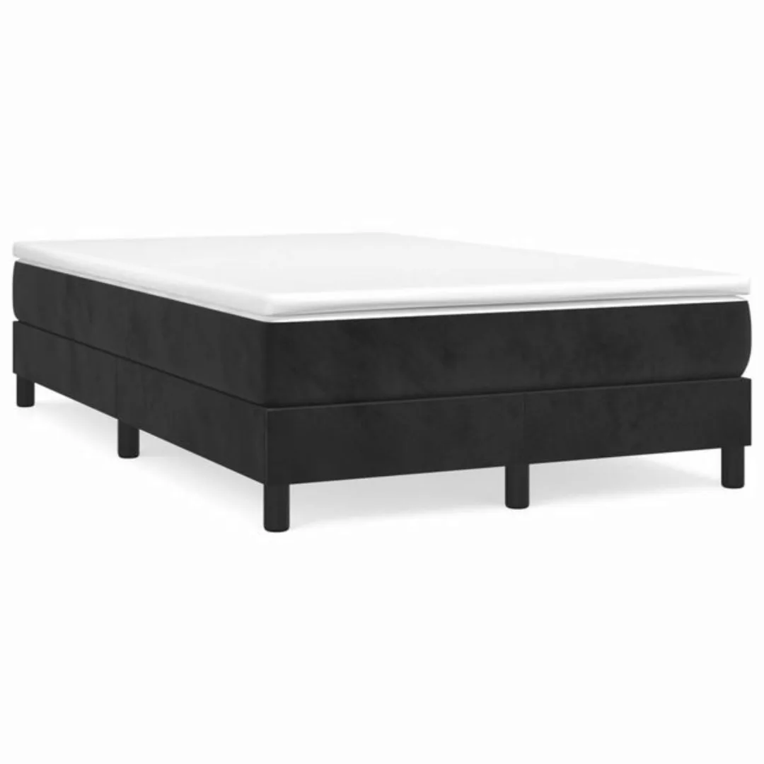 furnicato Bett Boxspringbett mit Matratze Schwarz 120x200 cm Samt günstig online kaufen