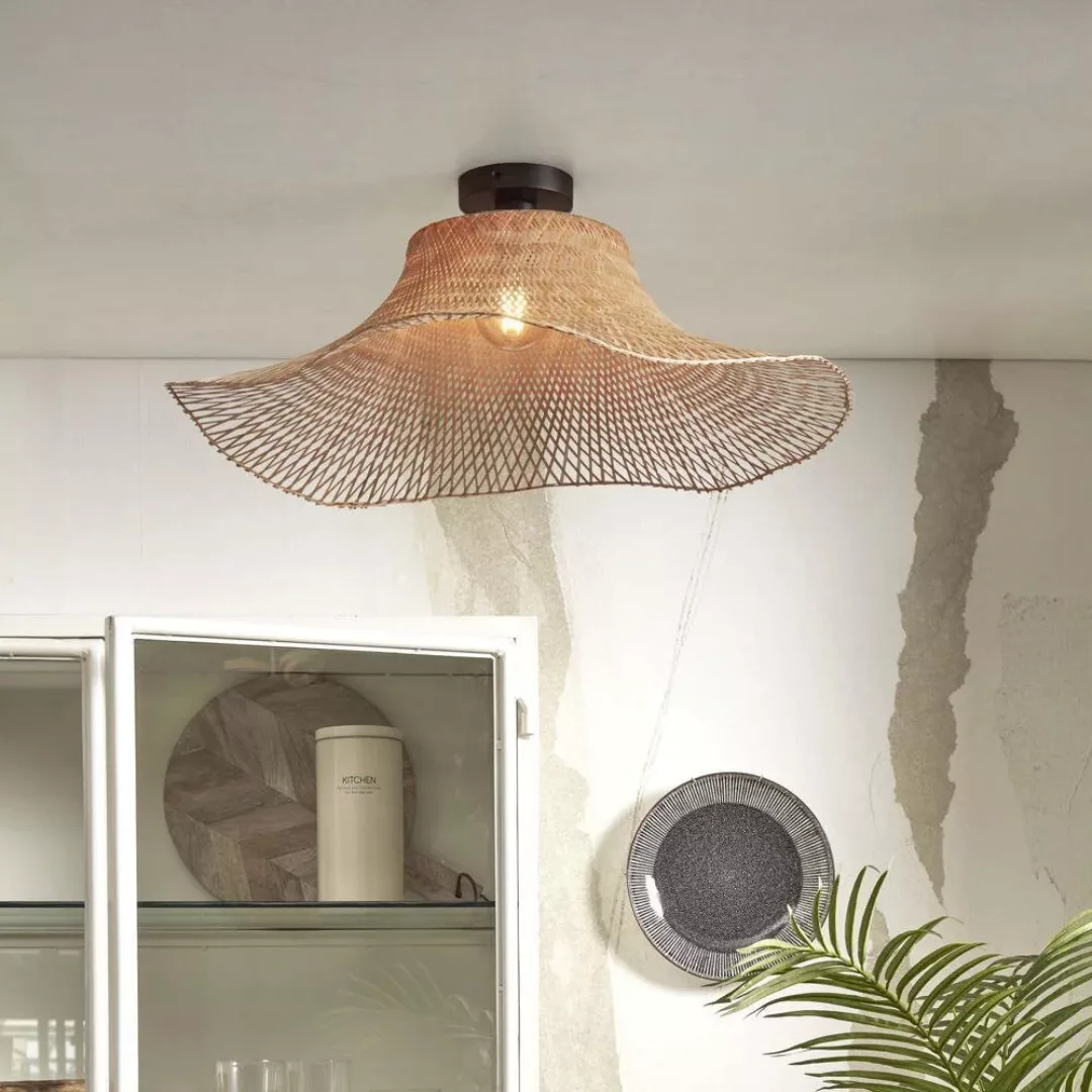 GOOD & MOJO Ibiza Deckenlampe Ø 65cm natur günstig online kaufen