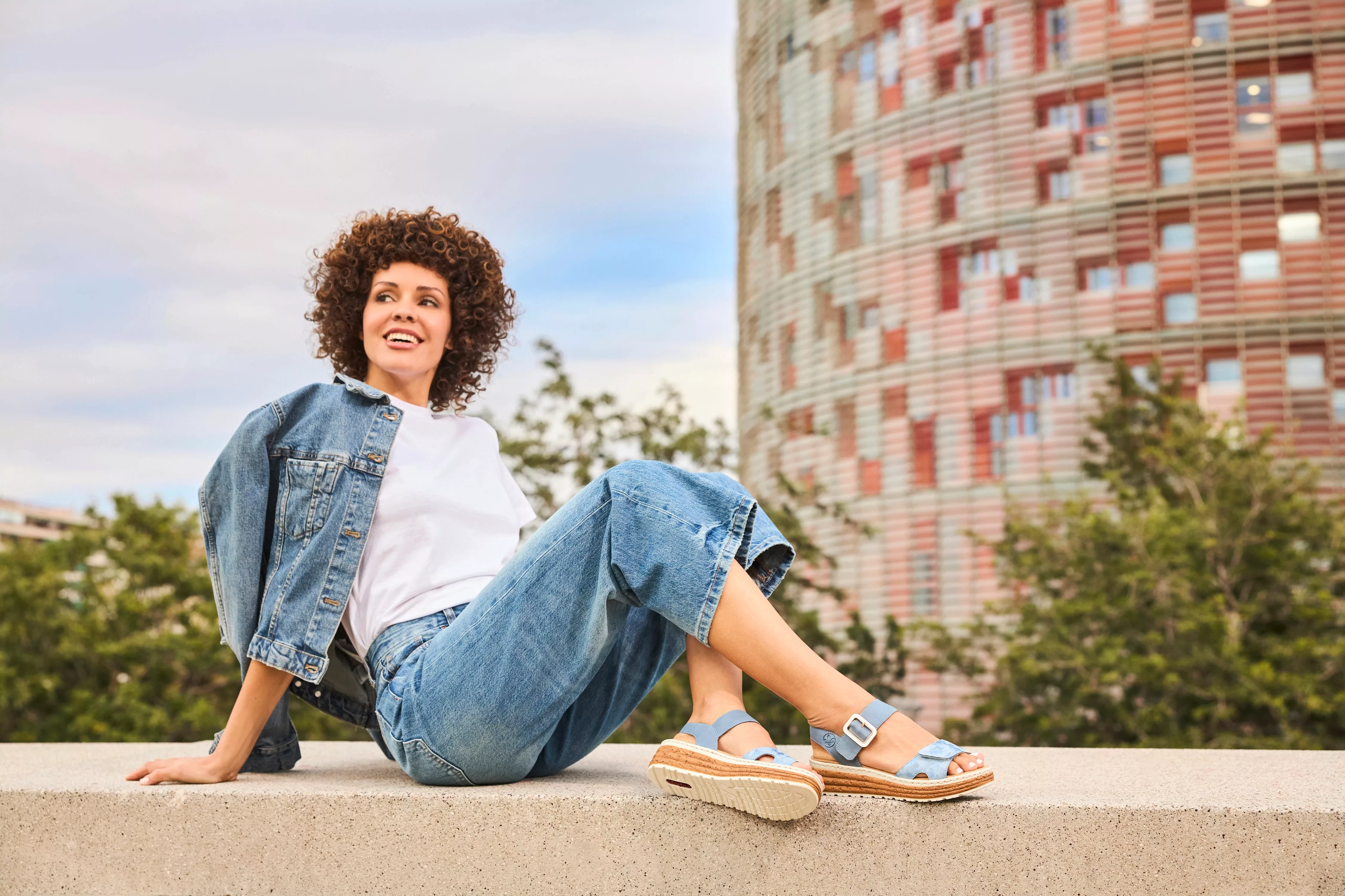 Rieker Plateausandale, Sandalette, Sommerschuh, Keilsandale mit praktischen günstig online kaufen