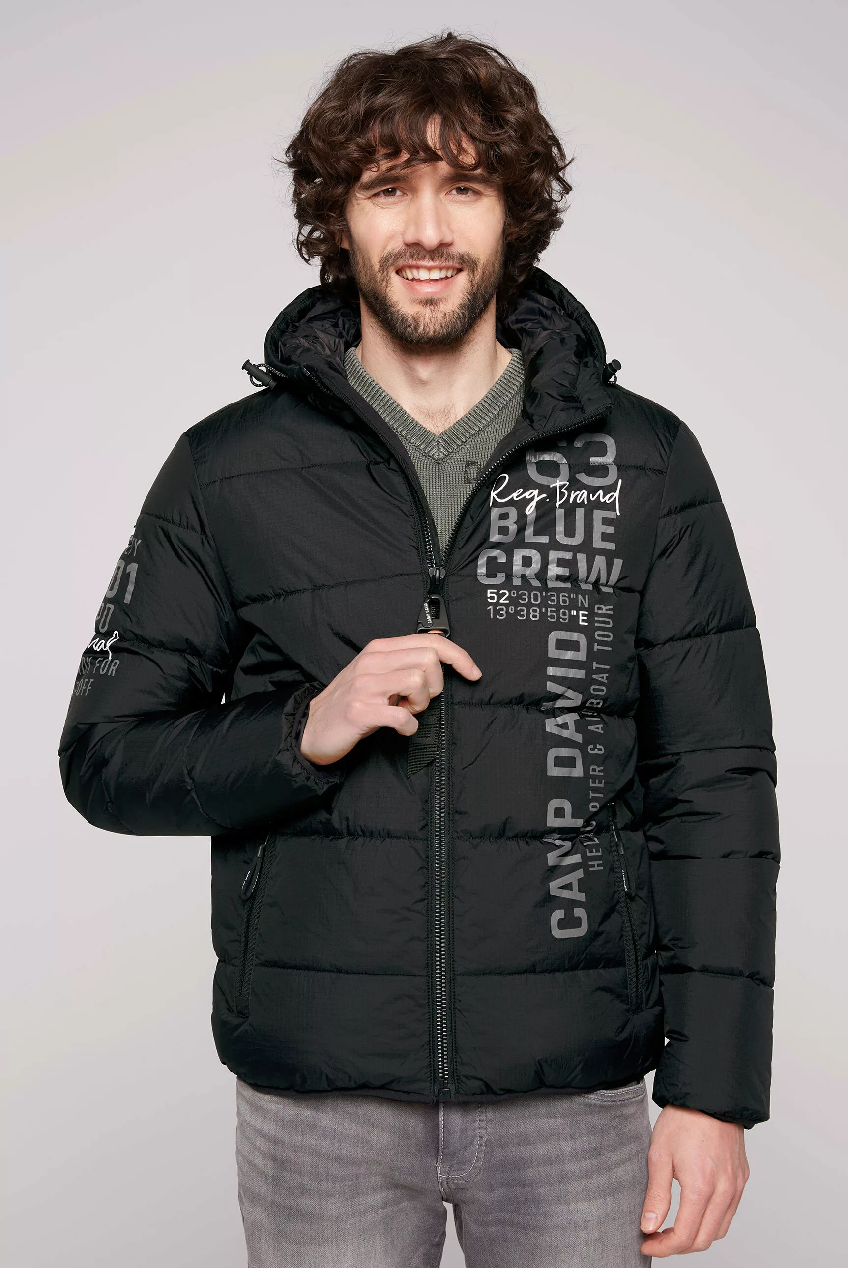 CAMP DAVID Outdoorjacke, mit Kapuze, mit Windbreaker-Bündchen im Ärmel günstig online kaufen