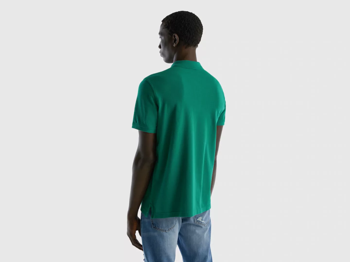 United Colors of Benetton Poloshirt mit großem Label-Badge günstig online kaufen