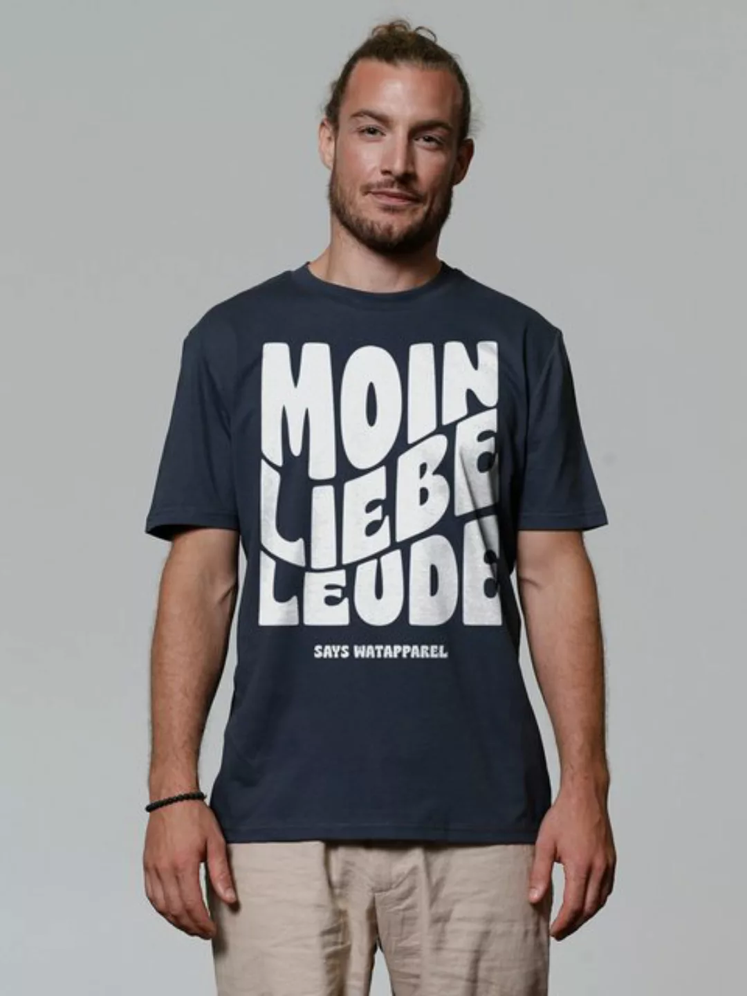 wat? Apparel Print-Shirt Moin liebe Leude (1-tlg) günstig online kaufen