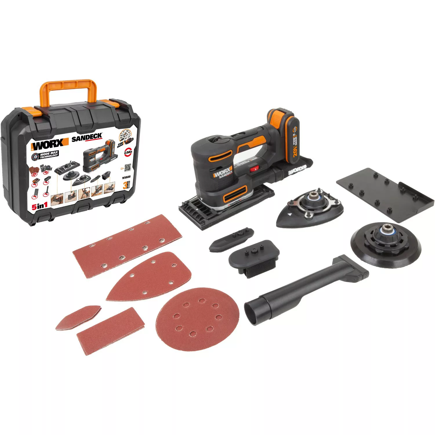 Worx 20 V Akku-Multifunktionsschleifer 1 x 2 Ah WX820 günstig online kaufen