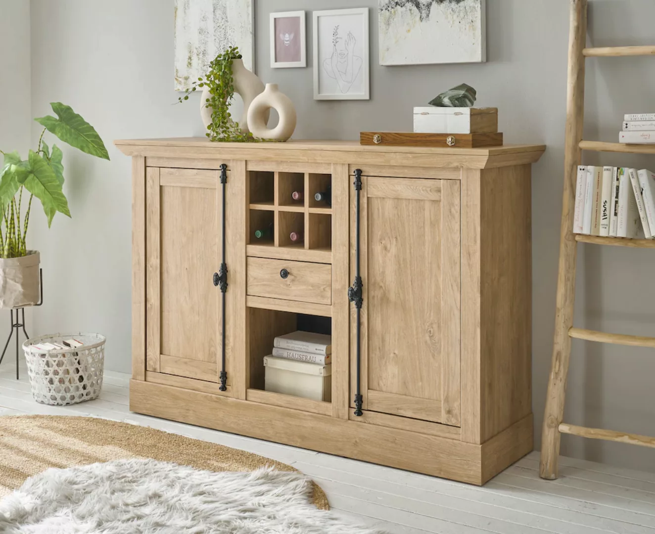 Home affaire Highboard "Cornwall, Kommode im Landhausstil, Schrank, Sideboa günstig online kaufen