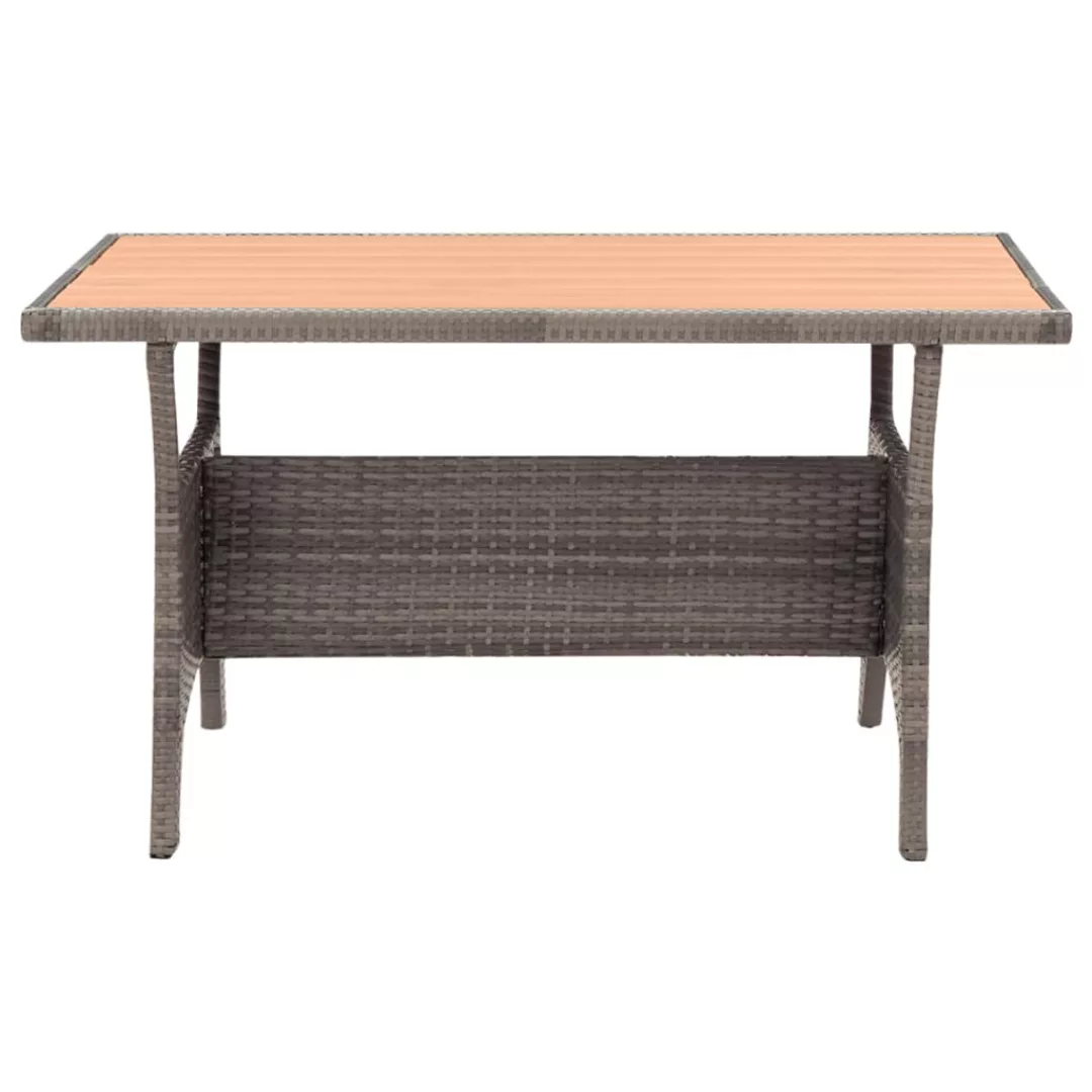 Gartentisch Grau 120x70x66 Cm Poly Rattan günstig online kaufen