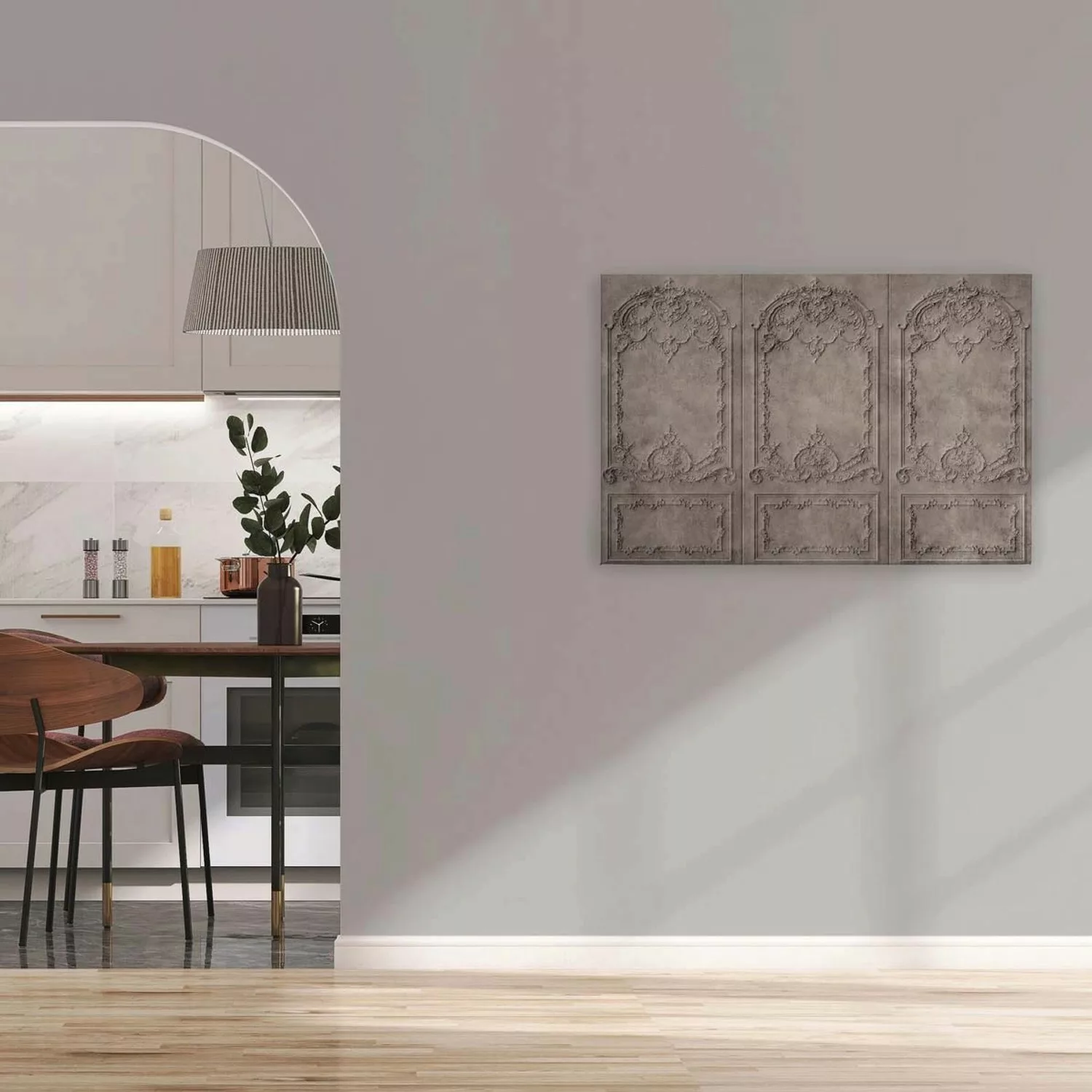 Bricoflor Stuck Bild In Grau 3D Wandbild In Betonoptik 120 X 80 Cm Leinwand günstig online kaufen