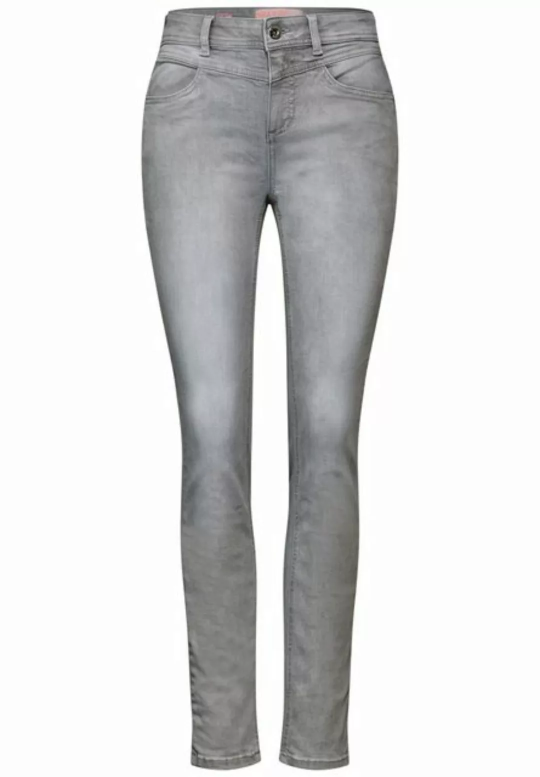 STREET ONE Regular-fit-Jeans Style QR York,hw,grey, light grey random wash günstig online kaufen