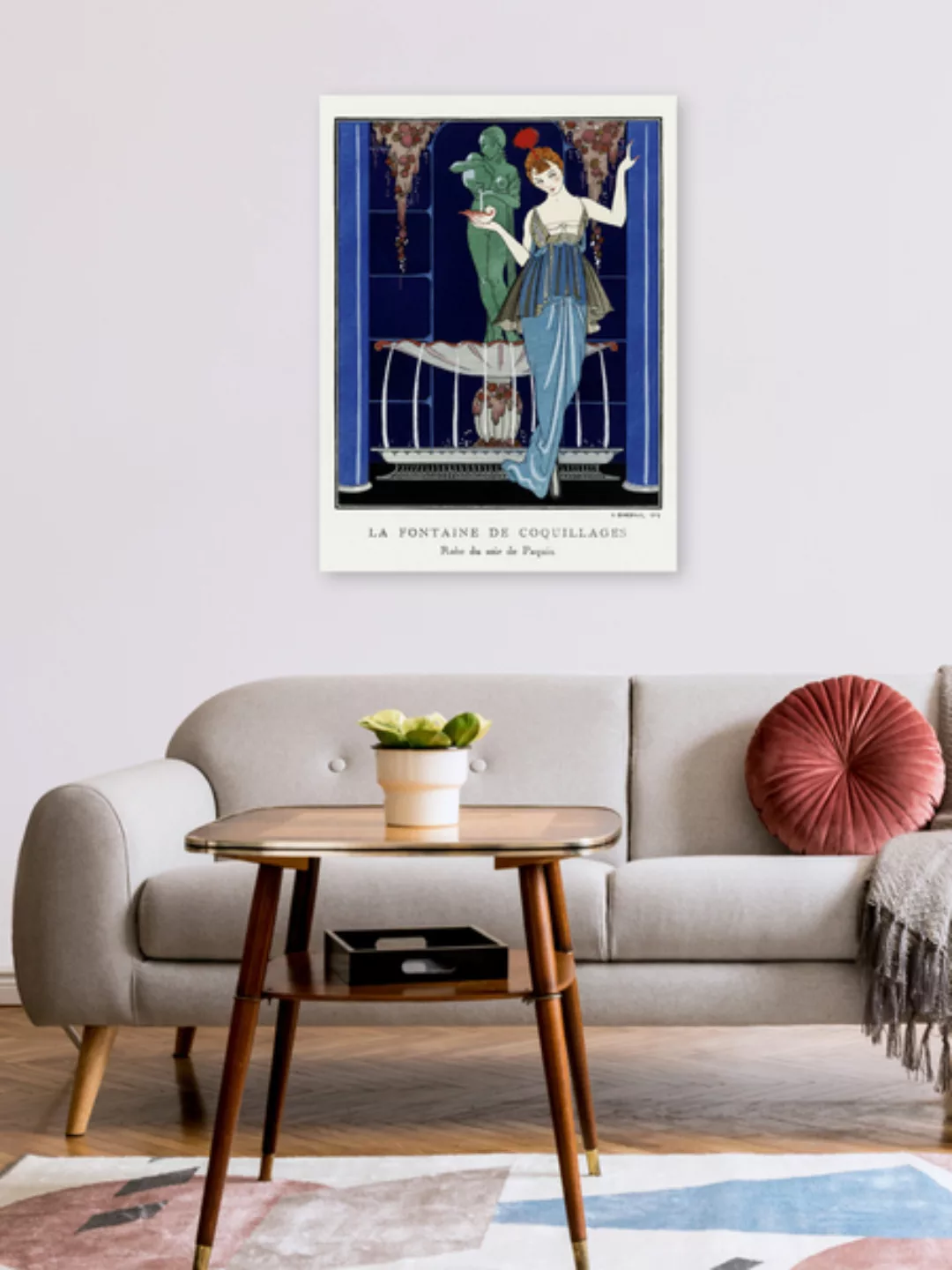 Poster / Leinwandbild - La Fontaine De Coquillages Von George Barbier günstig online kaufen