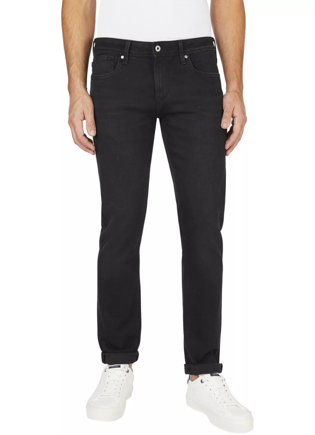 Pepe Jeans Herren Jeans Hatch - Slim Fit - Schwarz - Black Stone Wash günstig online kaufen