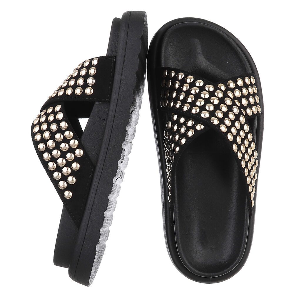 Ital-Design Stylische Damen-Sandalen mit Nieten für günstig online kaufen
