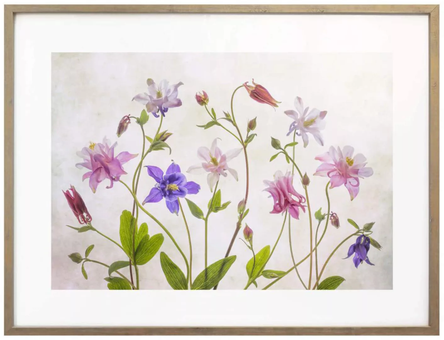 Wall-Art Poster "Bouquet blühende Blumen", Schriftzug, (1 St.), Poster ohne günstig online kaufen