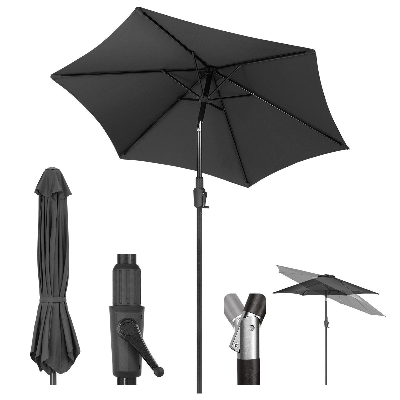 Sekey Sonnenschirm 220 cm Sonnenschirm mit günstig online kaufen