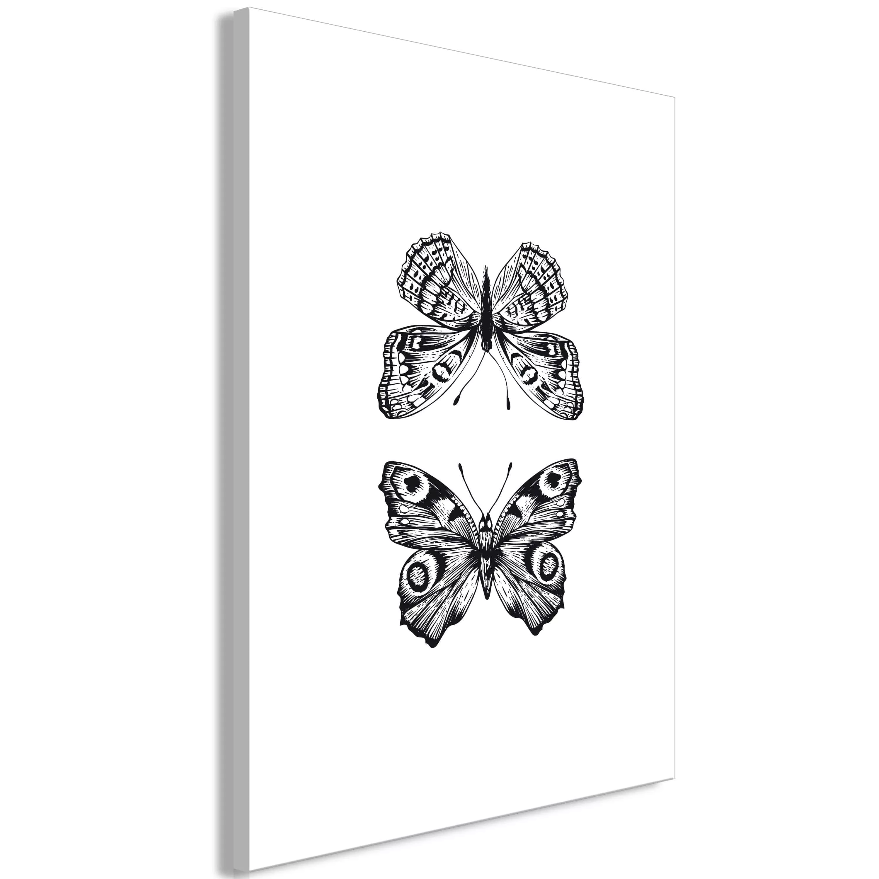 Wandbild - Two Butterflies (1 Part) Vertical günstig online kaufen