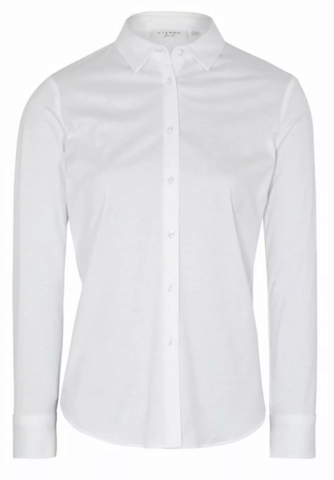 Eterna Klassische Bluse ETERNA FITTED Langarm Bluse weiss jersey 5158-00-DF günstig online kaufen