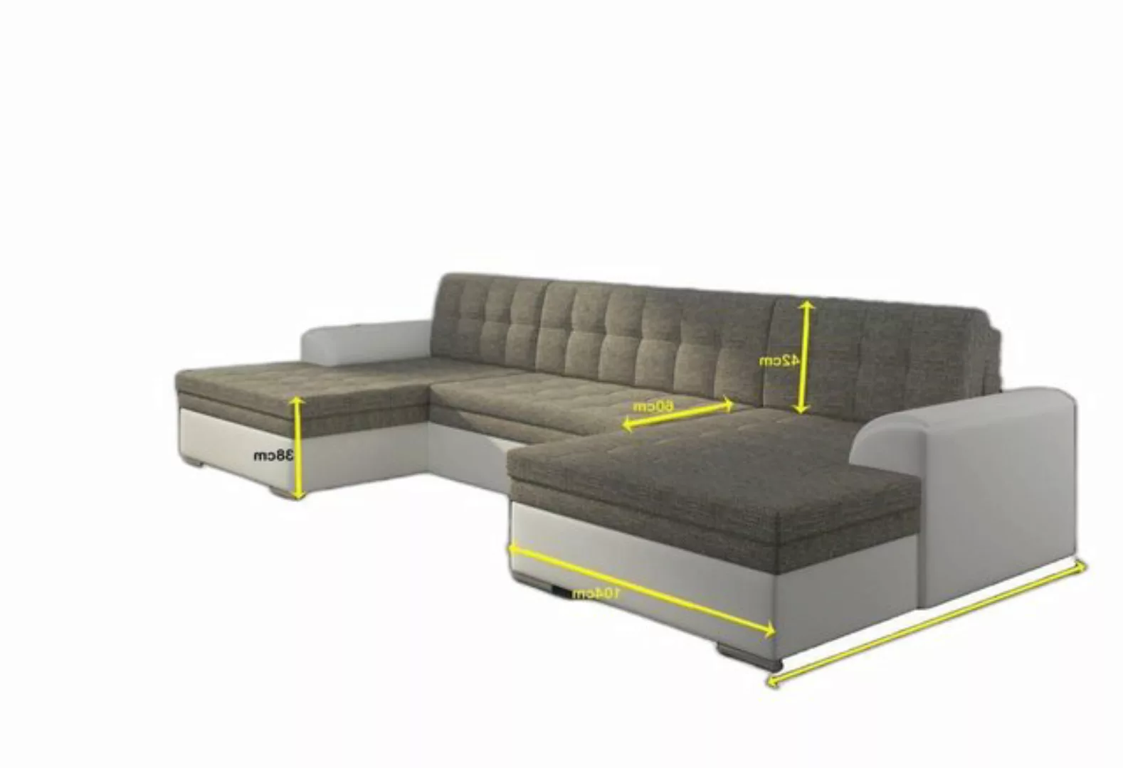 Xlmoebel Ecksofa Gäste Zimmer Wohnzimmer Polster Schlafsofa Bettfunktion So günstig online kaufen