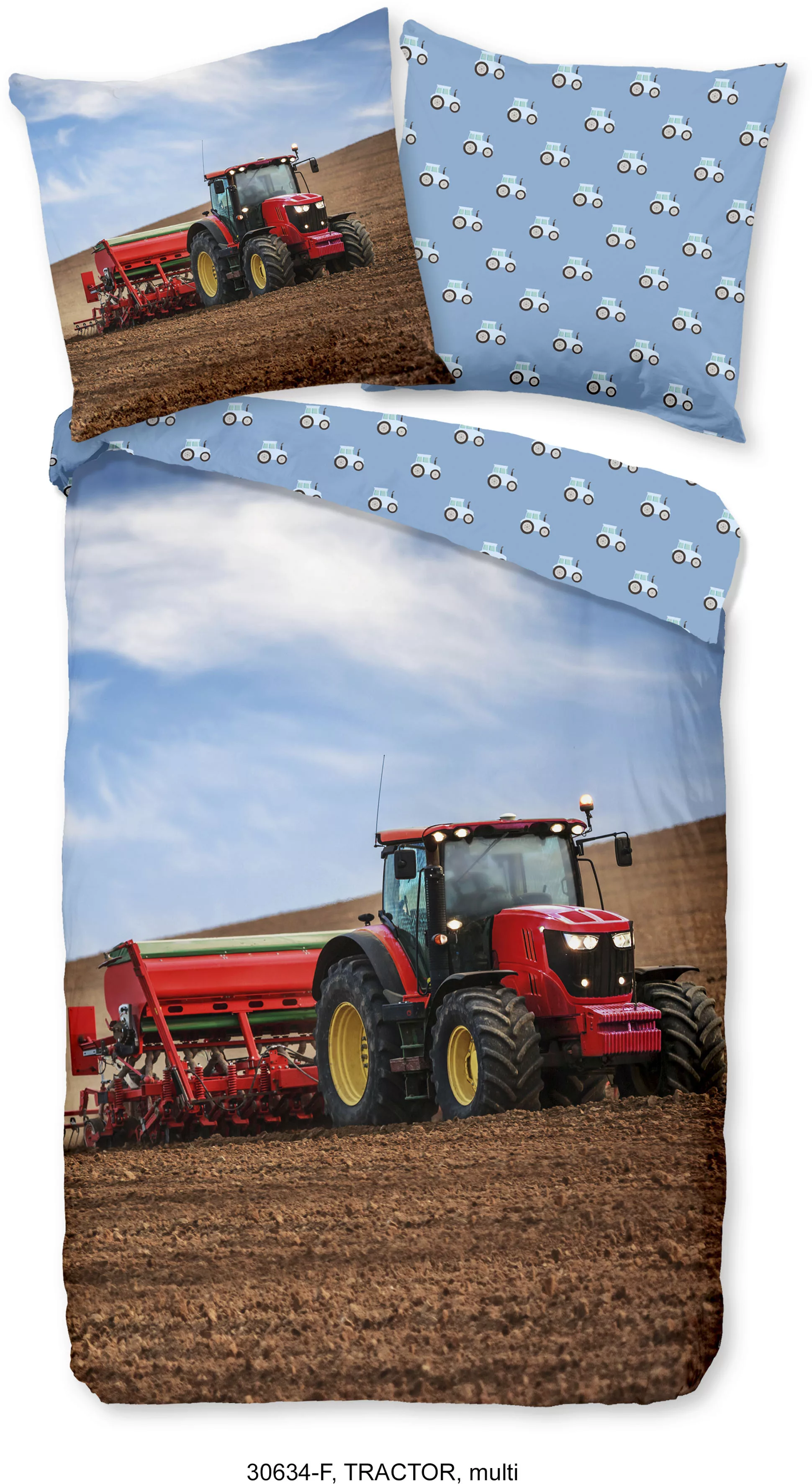 good morning Kinderbettwäsche »Working Tractor«, Biber, 135x200, Warm, Weic günstig online kaufen