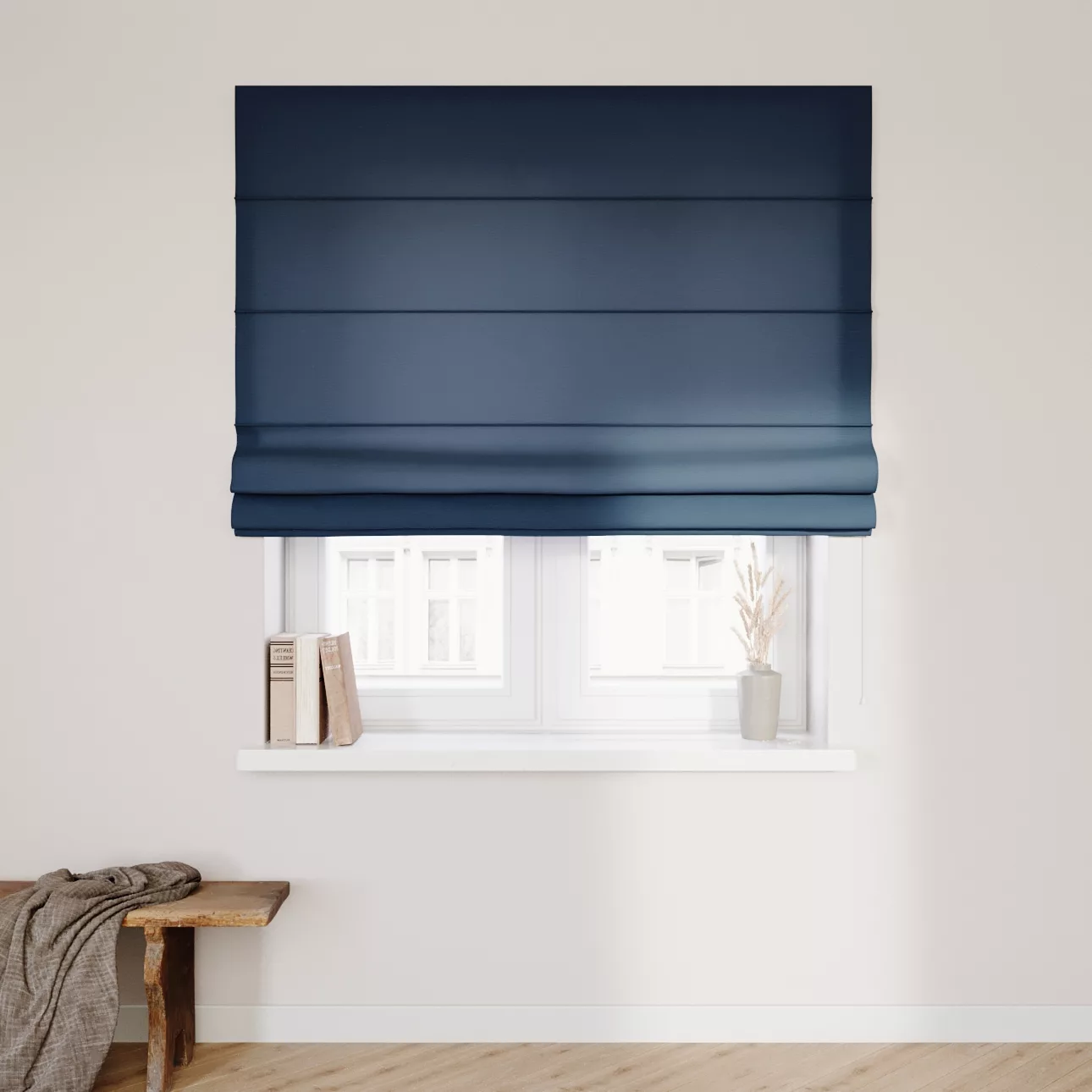 Dekoria Raffrollo Capri, marinenblau, 120 x 150 cm günstig online kaufen
