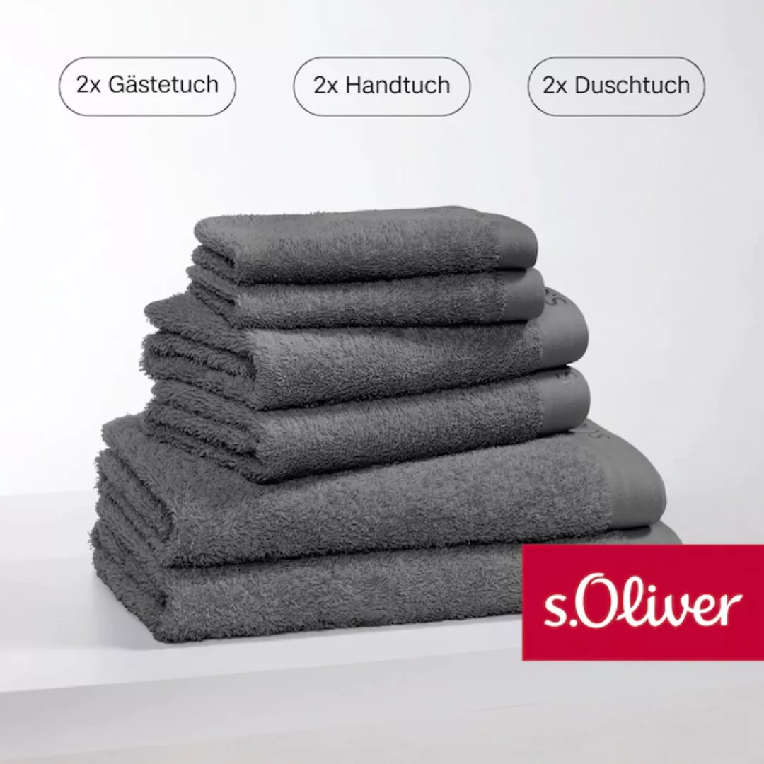 s.Oliver Handtuch Set »s. Oliver, besonders weich und saugfähig,«, (Set, 6 günstig online kaufen