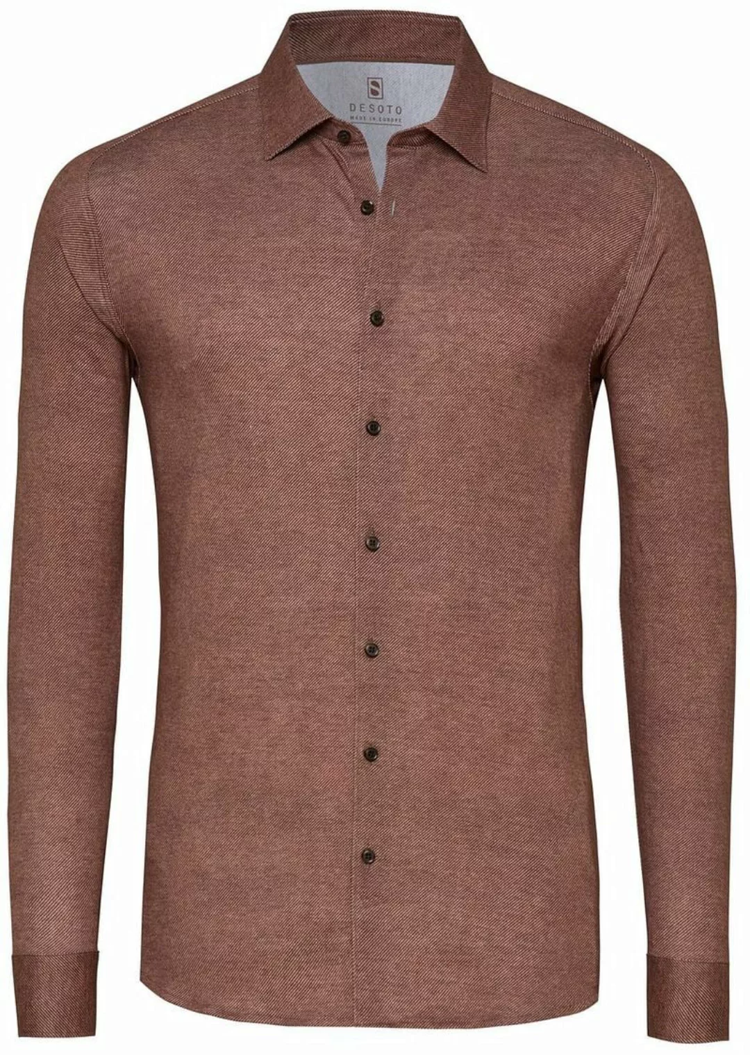 DESOTO Hemd Twill Optics Braun - Größe S günstig online kaufen