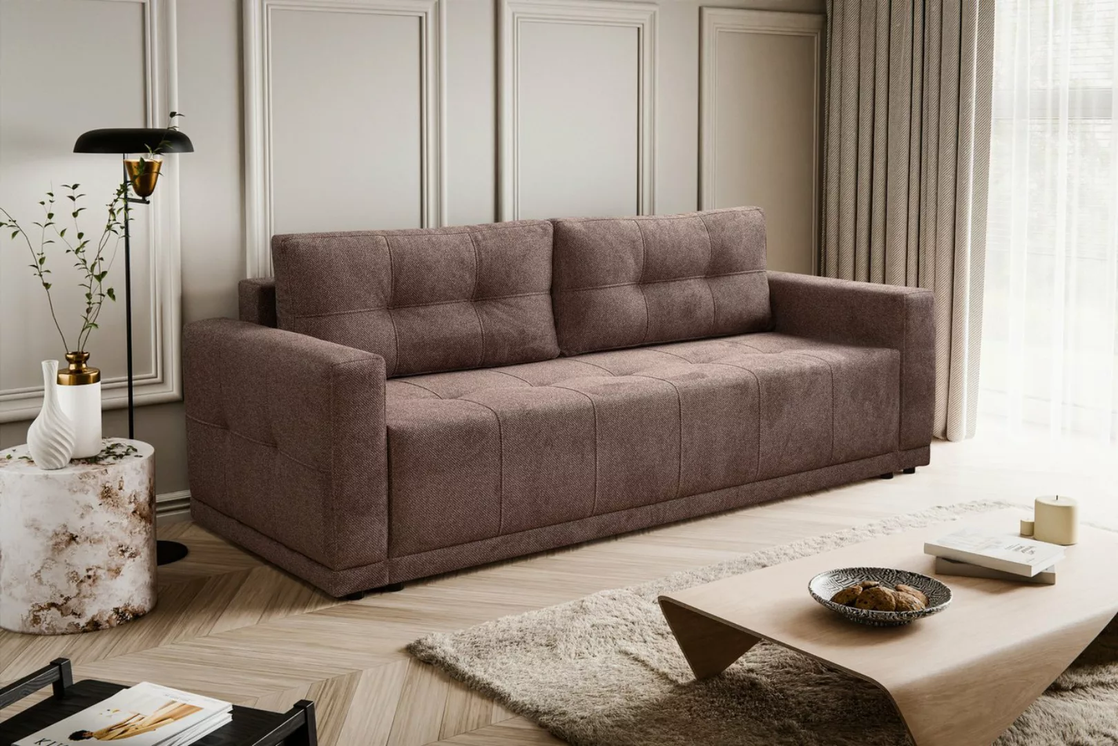 Kaiser Möbel Schlafsofa Lusso Sofa mit Schlaffunktion und Bettzeugcontainer günstig online kaufen