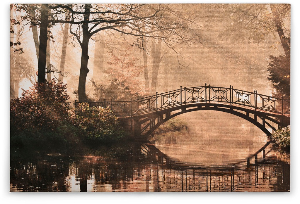 A.S. Création Leinwandbild "Park Bridge", Kunst-Wald-Kinder, (1 St.), Bild günstig online kaufen