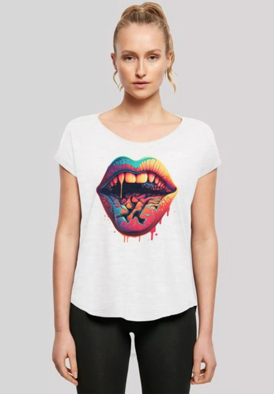 F4NT4STIC T-Shirt Drooling Lips LONG TEE Print günstig online kaufen