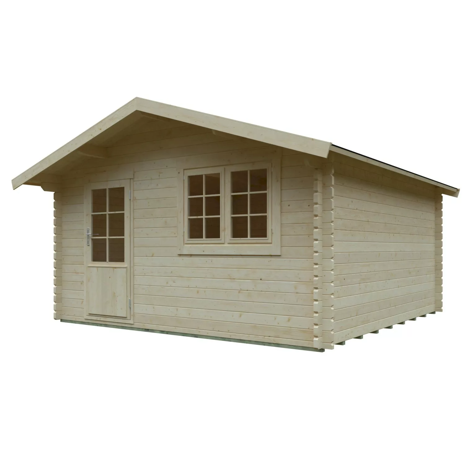 Kiehn-Holz Gartenhaus KH 44-026 Natur Unbehandelt 390 cm x 390 cm günstig online kaufen