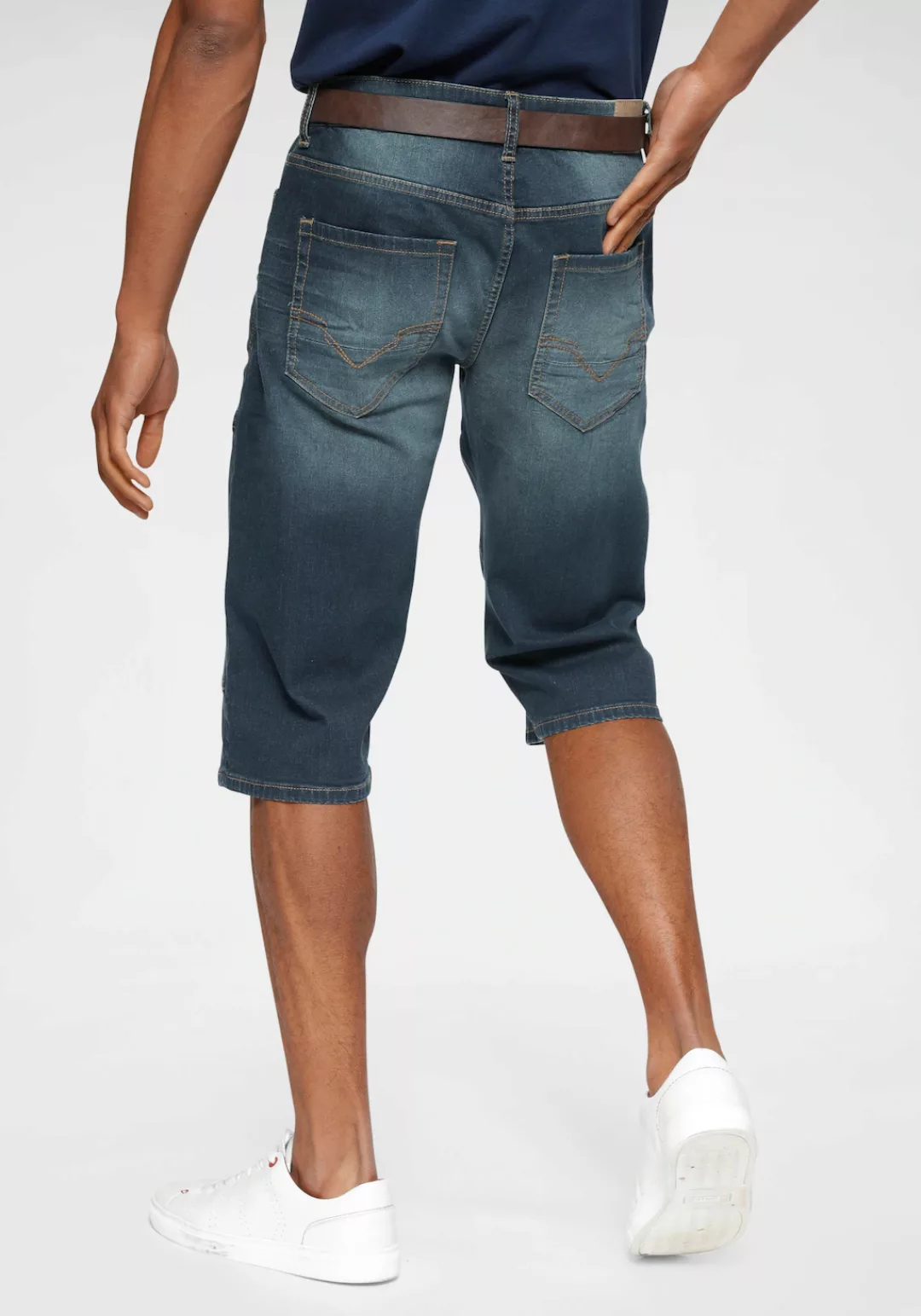 H.I.S Jeansbermudas "HANTZ", (Set, 2 tlg., mit abnehmbarem Gürtel), gerader günstig online kaufen