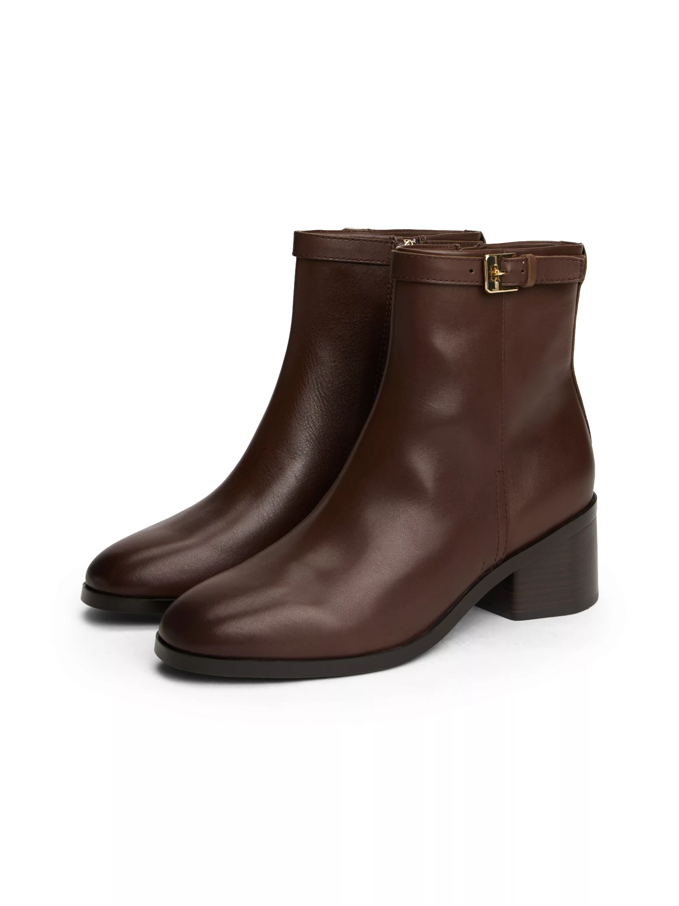 Tommy Hilfiger Stiefelette "TH BUCKLE RIDING MID HEEL BOOTIE", Blockabsatz, günstig online kaufen
