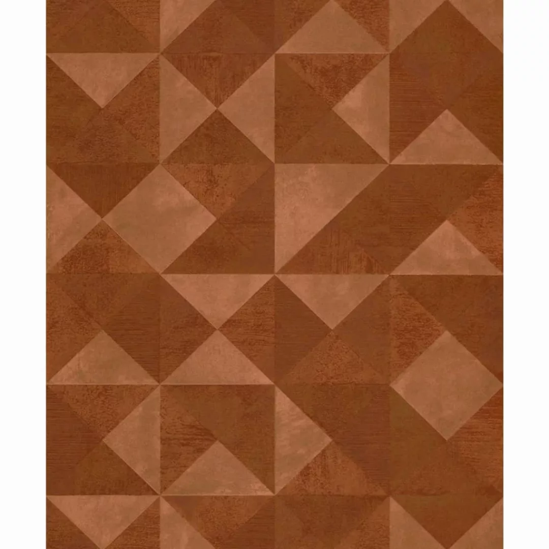 Topchic Tapete Graphic Shapes Facet Metallic-orange günstig online kaufen